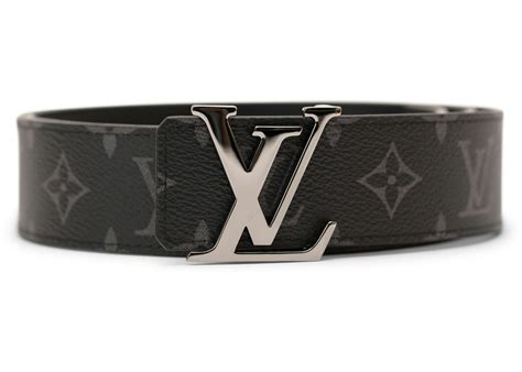 louis vuitton initiales belt monogram eclipse black gray|Louis Vuitton 40mm belt.